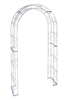 Rosenbogen GUSTAV Rund Feuerverzinkt Metall 12 mm Vollmaterial Breite 160cm Höhe 235cm Tiefe 40cm, 5-teilig 